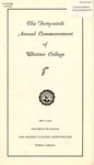 1952 Commencement Program