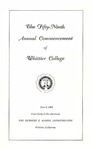 1962 Commencement Program by Whittier College