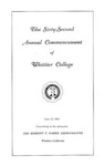 1965 Commencement Program by Whittier College