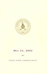 2002 Commencement Program by Whittier College