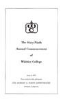1972 Commencement Program by Whittier College