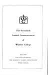 1973 Commencement Program by Whittier College