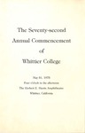 1975 Commencement Program by Whittier College