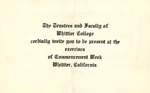 1926 Commencement Program by Whittier College