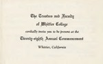 1931 Commencement Program by Whittier College