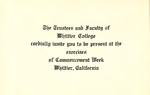 1927 Commencement Program by Whittier College