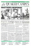 Quaker Campus, September 13, 2001 (vol. 88, issue 2) by Whittier College